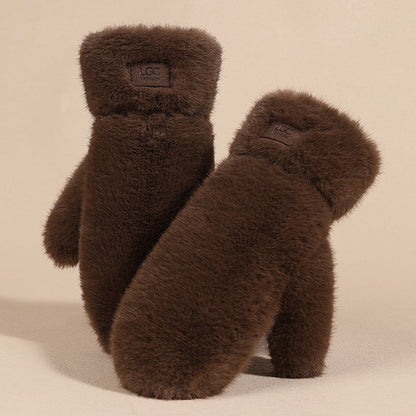 Plush Winter Warmth Fleece-lined Thickened Outdoor Cold-proof Windproof