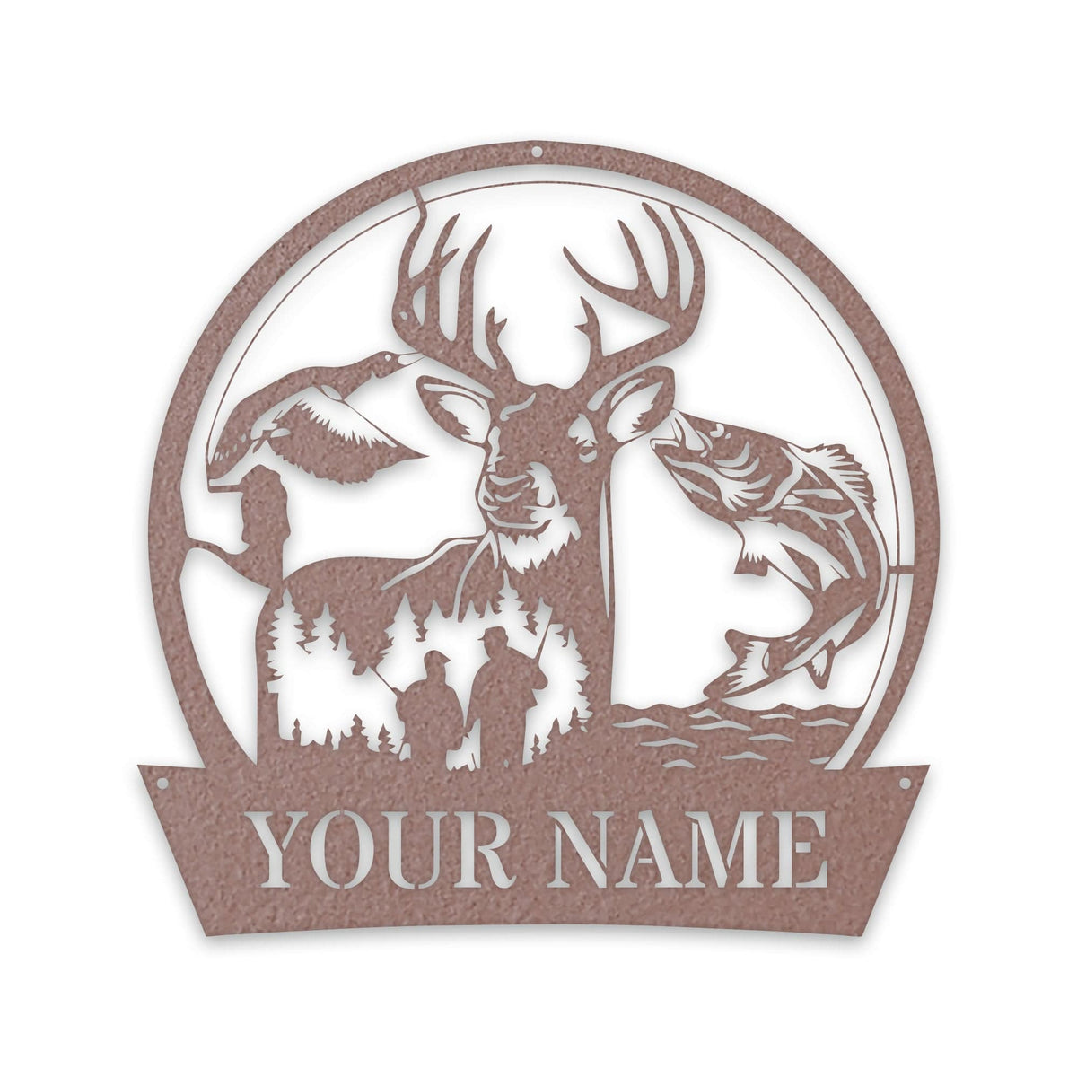 Great Outdoors Hunting Trio - Personalized Metal Sign