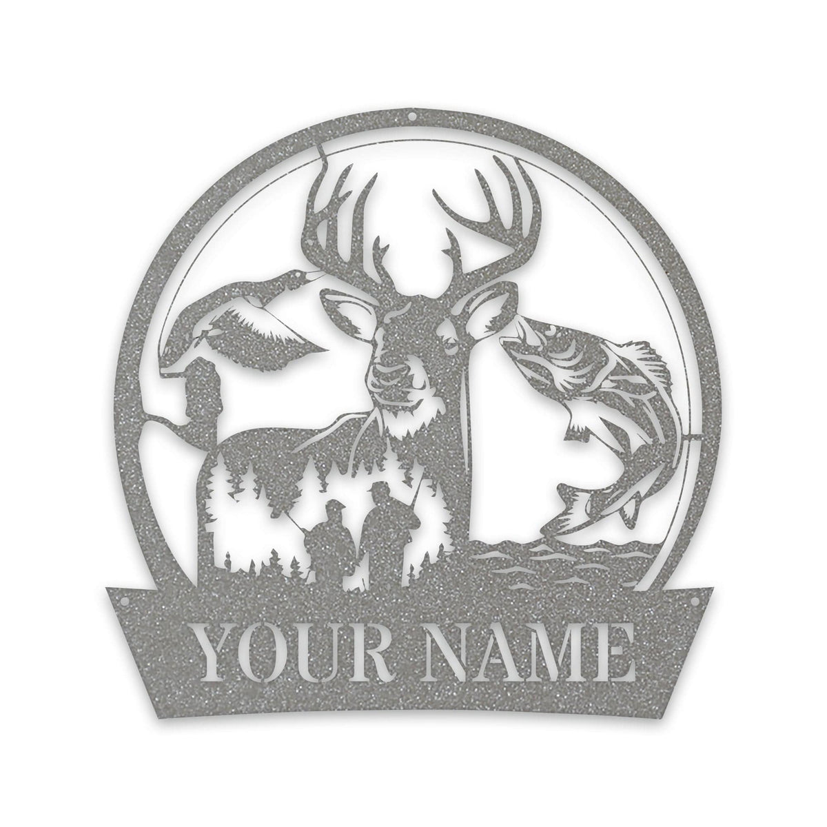 Great Outdoors Hunting Trio - Personalized Metal Sign