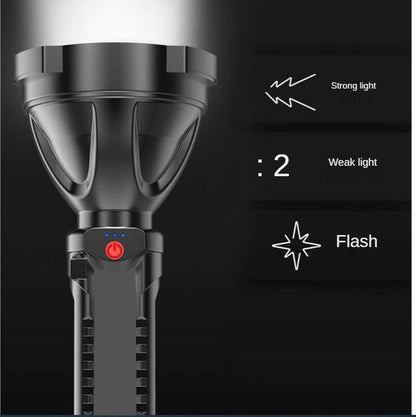 Rechargeable Adjustable USB LED Portable Rotary High Lumen Zoombale Super Strong Flashlight  Ultra-bright For Long-range  Outdoor  Camping Fishing Hiking Riding Walking Jogging Flashlight